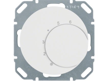 Temperature controller, change-over contact, with centre plate Berker R.1/R.3/R.8