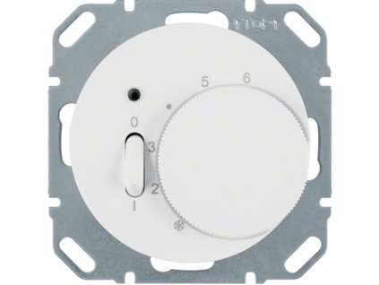 Temperature controller, NC contact, with centre plate Berker R.1/R.3/R.8