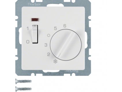 Temperature controller, NC contact, with centre plate Berker Q.1/Q.3/Q.7/Q.9