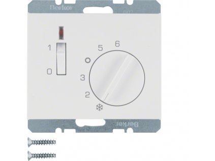 Temperature controller, NC contact, with centre  plate, 24 V AC/DC Berker K.1/K.5