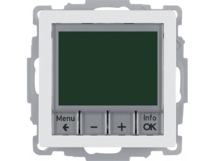 Digitální termostat s nastavením času a centrálním dílem, Berker Q.1/Q.3/Q.7/Q.9