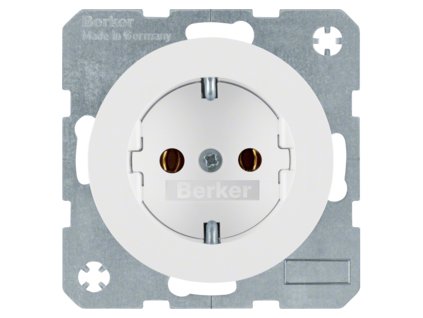 SCHUKO socket outlet with screw-in lift terminals, Berker R.1/R.3/R.8