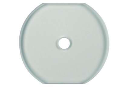Glass cover centre plate for rotary switch/spring-return push-button, serie Glas, clear glossy