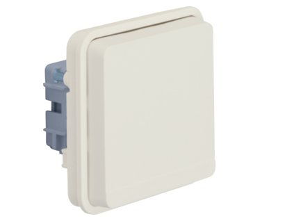 SCHUKO socket outlet insert with hinged cover surface-mounted/flush-mounted with enhanced touch protection, Berker W.1, polar white matt