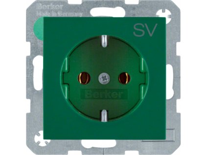 SCHUKO socket outlet with imprint, Berker S.1/B.3/B.7