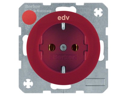 SCHUKO socket outlet with imprint, Berker R.1/R.3/R.8