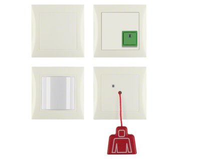 Emergency call set with frame Berker S.1, white glossy