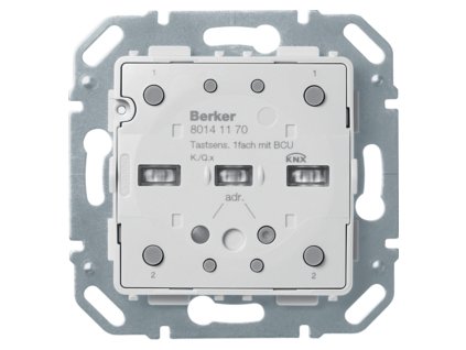 KNX 1-button module with integrated bus coupler, Berker Q.x/K.x