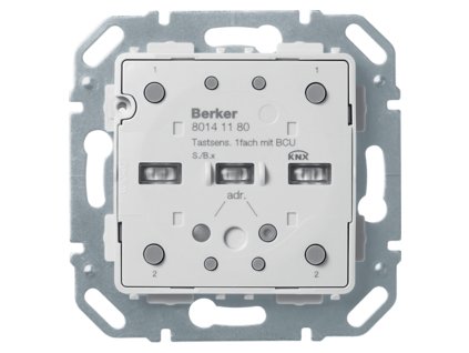 KNX 1-button module with integrated bus coupler, Berker S.1/B.x