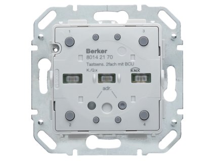 KNX 2-fold button module with integrated bus coupler, Berker Q.x/K.x