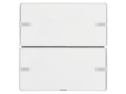 Push-button 2gang with labelling fields, and RGB LED, with integrated temperature sensor, KNX - Berker Q.1/Q.3
