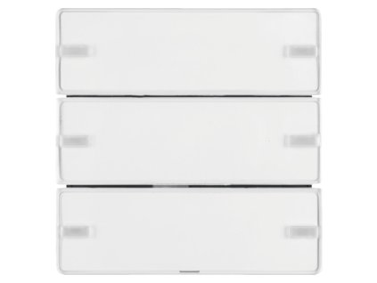 Push-button 3gang with labelling fields, and RGB LED, with integrated temperature sensor, KNX - Berker Q.1/Q.3
