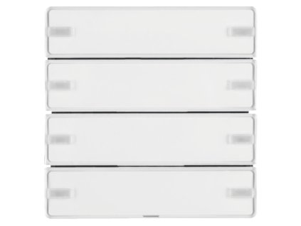 Push-button 4gang with labelling fields, and RGB LED, with integrated temperature sensor, KNX - Berker Q.1/Q.3