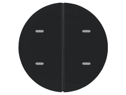 Sensor, push-button, 2-fold, Comfort with KNX label field, Berker R.1/R.3, black, gloss
