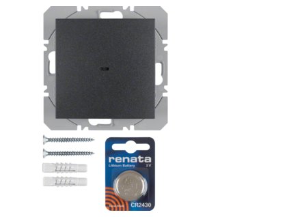 Push-button 1-gang wireless Quicklink, Berker S.1/B.3/B.7, anthracite matt