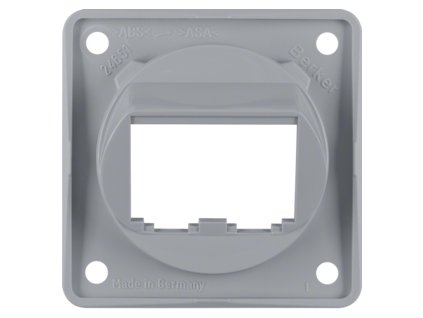 Plate, carrier for 2 BTR/E-DAT modules, Integro devices, grey, gloss