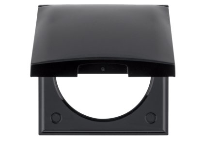 1-fold frame with cap, Integro Flow/Pure, black, gloss