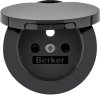 Centre plate with lid for socket with grounding pin, Berker R.1/R.3/R.8