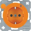 Socket outlet with grounding pin and LED light, Berker R.1/R.3/R.8