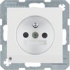 Socket outlet with earthing pin and LED orientation  light, enhanced contact protection Berker S.1/B.3/B.7