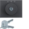 Centre plate with lock and push lock function for switch for blinds Berker K.1/K.5