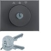 Centre plate with lock and push lock function for switch for blinds Berker K.1/K.5