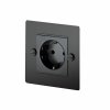 1G Euro Plug Socket Black