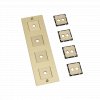 EU ELECTRICITY 4G Vertical Wall Plate Infill Brass