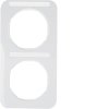 Frame with labelling field Berker R.1, white, glossy