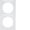 Frame with labelling field Berker R.3, white glossy