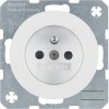 Socket outlet with grounding pin, enhance contact protection and surge arresters T3, Berker R.1/R.3