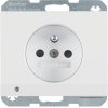 Socket outlet with grounding pin, enhance contact protection and surge arresters T3, Berker K.1/K.5