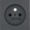 Socket with earthing pin with touch protection and surge arresters T3, Berker S.1/B.3/B.7
