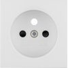 Socket with earthing pin with touch protection and surge arresters T3, Berker S.1/B.3/B.7