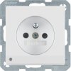 Socket with earthing pin with touch protection and surge arresters T3, Berker Q.x