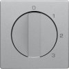 Centre plate with rotary knob for 3-step switch with neutral-position, Berker Q.1/Q.3/Q.7