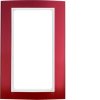 Frame with large cut-out Berker B.3, alu, red/white