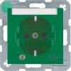 SCHUKO socket outlet with control LED and imprint, labelling field, Berker S.1/B.3/B.7