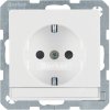 SCHUKO socket outlet with labelling field, enhanced contact protection, screw-in terminals, Berker Q.1/Q.3/Q.7/Q.9