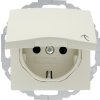 SCHUKO socket outlet with hinged cover, enhanced contact protection, installation position variable in 45° steps Berker S.1/B.3/B.7
