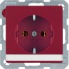 SCHUKO socket outlet with labelling field, Berker Q.1/Q.3/Q.7/Q.9