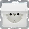 SCHUKO socket outlet with hinged lid, imprint, Berker Q.1/Q.3/Q.7/Q.9
