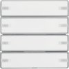 Push-button 4gang with labelling fields, and RGB LED, with integrated temperature sensor, KNX - Berker Q.1/Q.3
