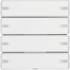 Push-button 4gang with labelling fields, and RGB LED, with integrated temperature sensor, KNX - Berker Q.1/Q.3