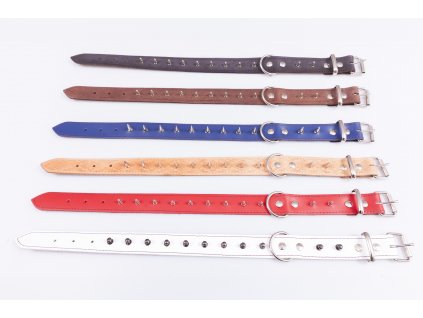 Obojok kožený s hrotmi 3,5x65
