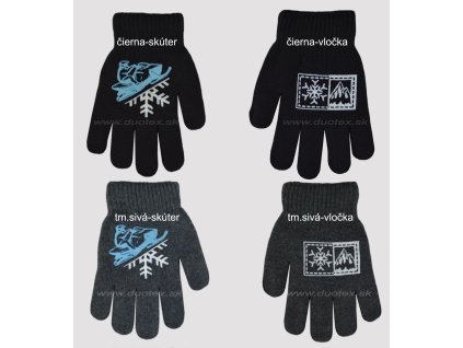 Rukavice N-RZ023-B01 (Velikost 20cm, Barva tm.sivá-vločka)