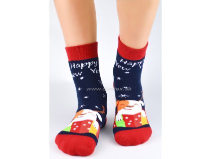 Vánoční ponožky N-SF012-U01 (Velikost 31-34(21-23), Barva tm.modrá)