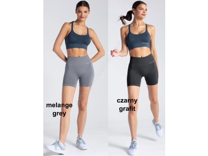 Dámské legíny Active-seamless-shorts-01 (Velikost L, Barva czarny-grafit)