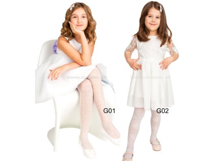 Punčochové kalhoty N-RM006-Cornelia (Velikost 152-158, Barva G02-biela)