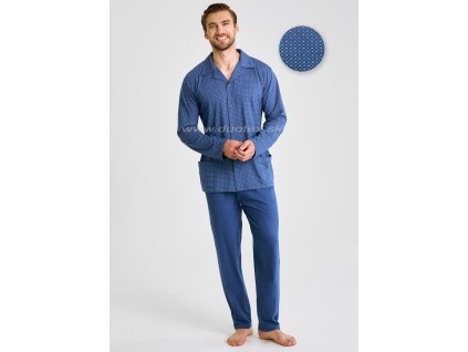 Pánské pyžamo Derek3483 (Velikost XL, Barva zz51-tm.modrá)